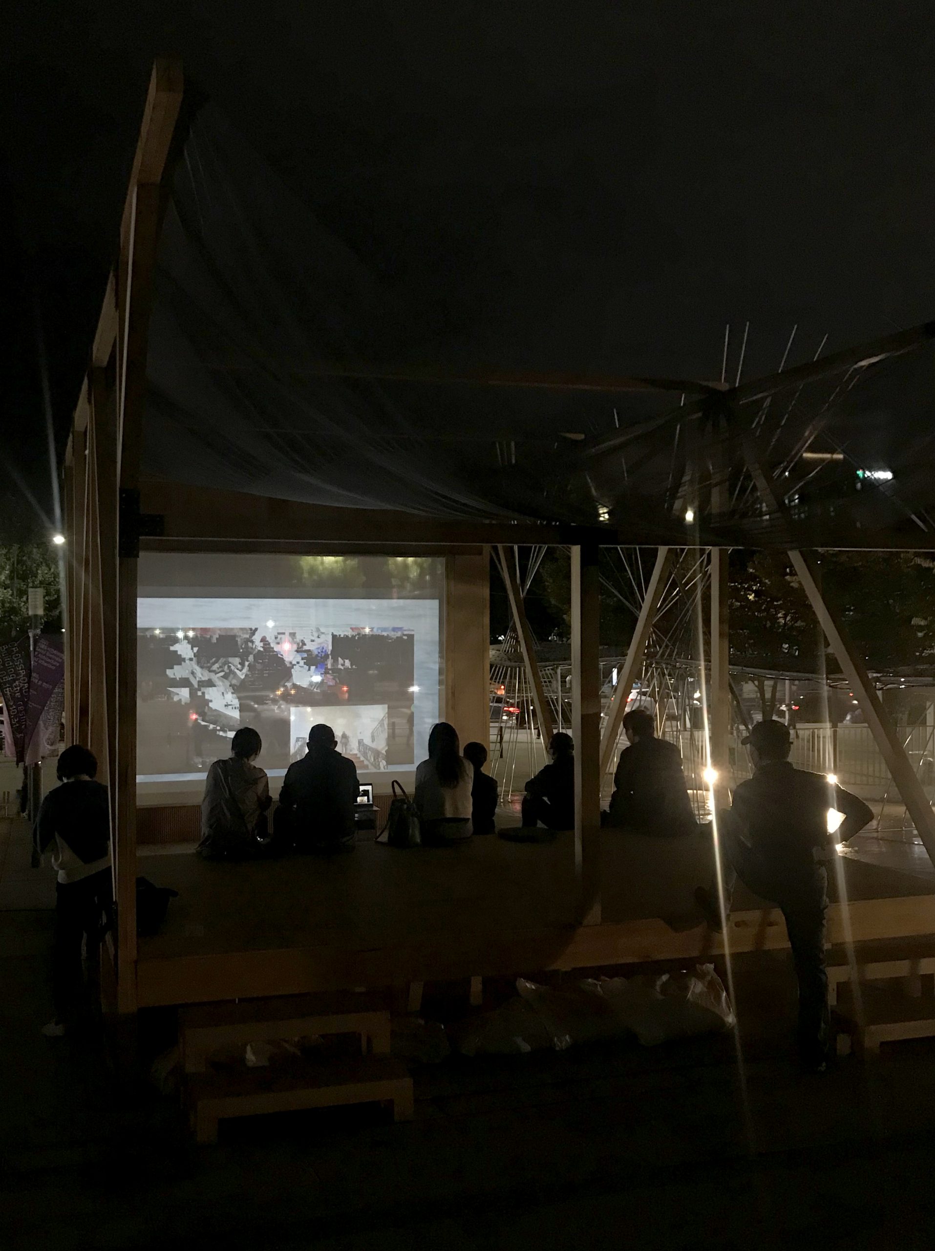 The offline screening view at the Kathouse, 2021